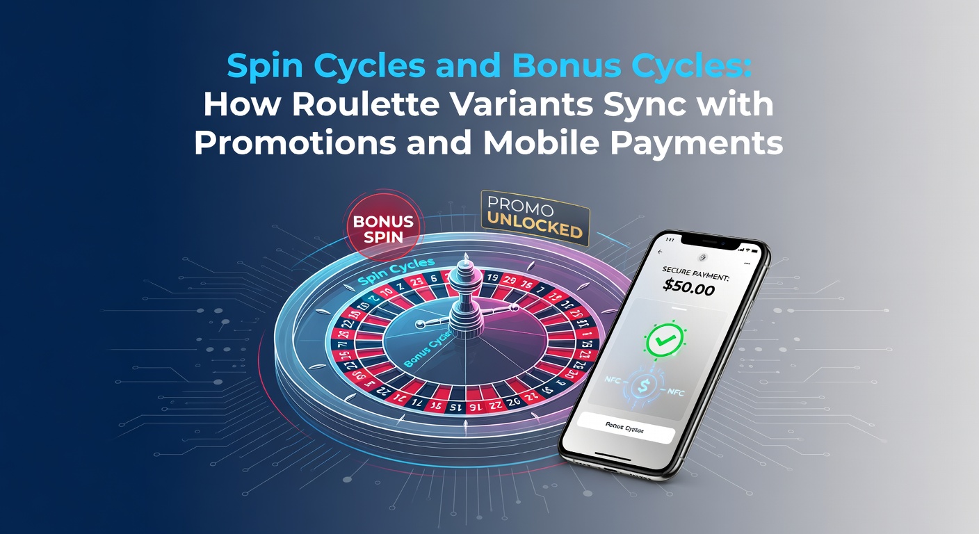 Grafik zeigt synchronisierte Spin- und Bonus-Zyklen in einem Roulette-Rad mit mobilen Zahlungssymbolen und Promotions-Icons